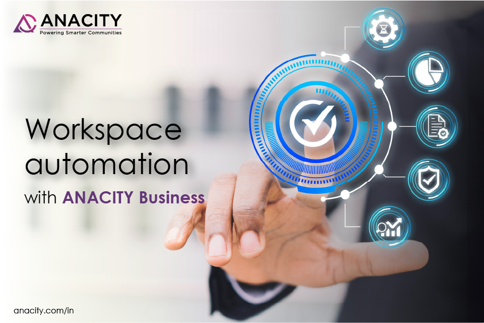 Picture with the text Workspace automation with ANACITY Business